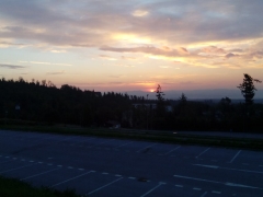 Ranný východ slnka v Tatranskej Lomnici