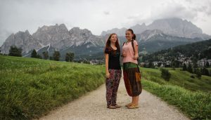 Cortina d'Ampezzo, výhľad na Pamagagnon a Monte Cristallo