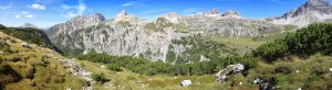 Panoráma Monte Rudo, Torre dei Scarperi, Torre di Toblin, Dolomity