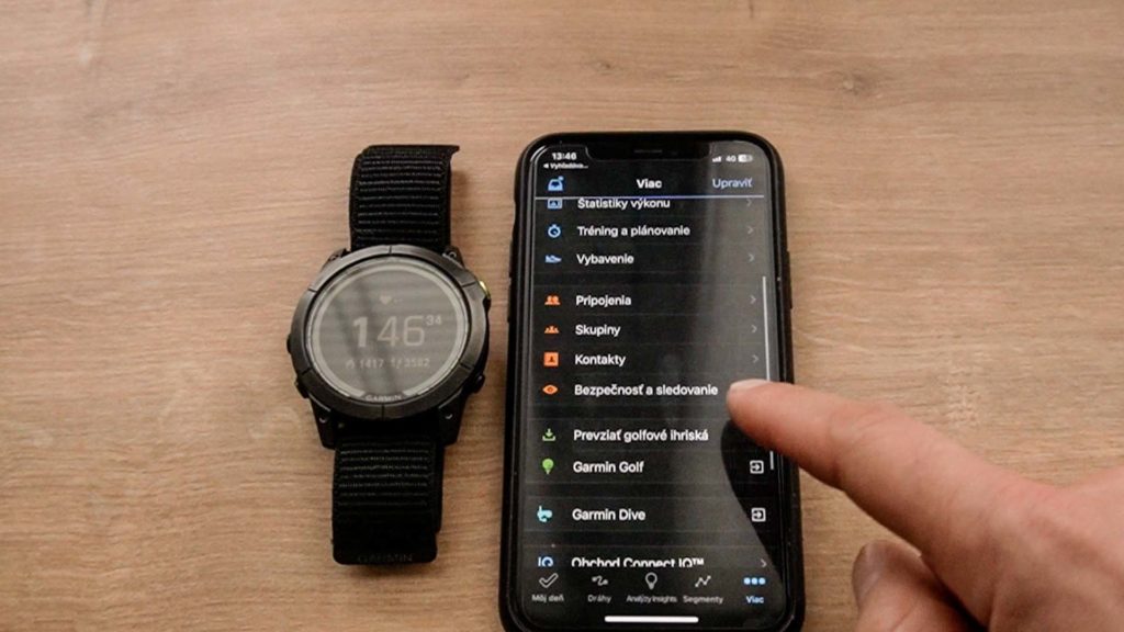 Garmin LiveTrack funguje s hodinkami a internetom cez smartphone