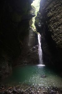 Splav rieky Soča, Slovinsko: Vodopád Kozjak
