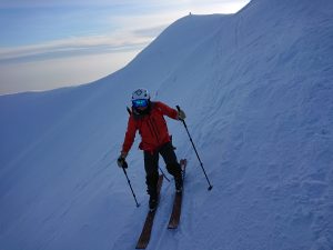 Malá Fatra na skialp lyžiach, hrebeňovka za Malým Kriváňom