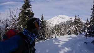 Malá Fatra na skialp lyžiach, hrebeňovka smerom do sedla pod Suchým