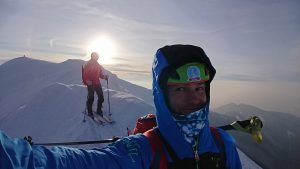 Malá Fatra na skialp lyžiach, hrebeňovka za malým Kriváňom