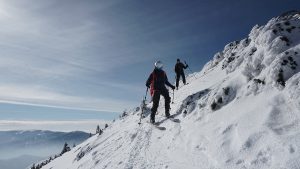 Malá Fatra na skialp lyžiach, hrebeňovka smerom na Biele skaly